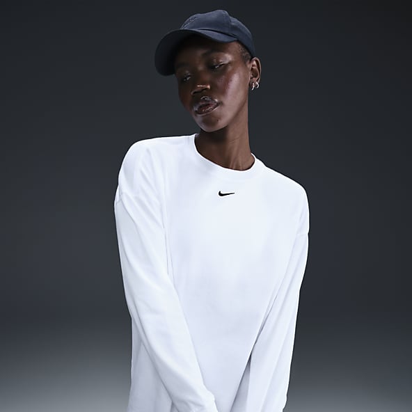 Womens White Tops T Shirts. Nike